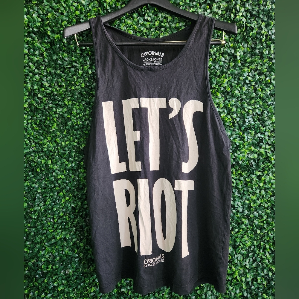 Originals By Jack&Jones Men's Black Tank Top Size S